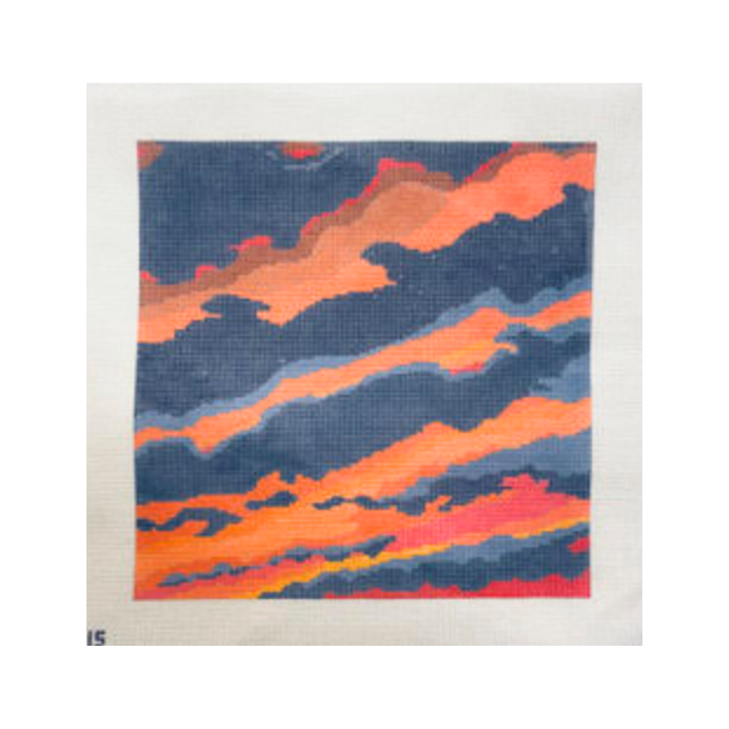 Fire in the Sky Needlepoint Canvas