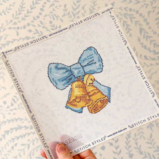 Bells and Bows 18 mesh Needlepoint Canvas