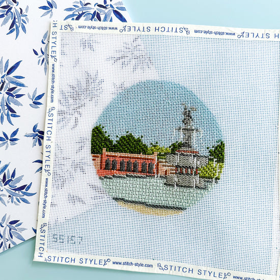 Bethesda Fountain Needlepoint Canvas