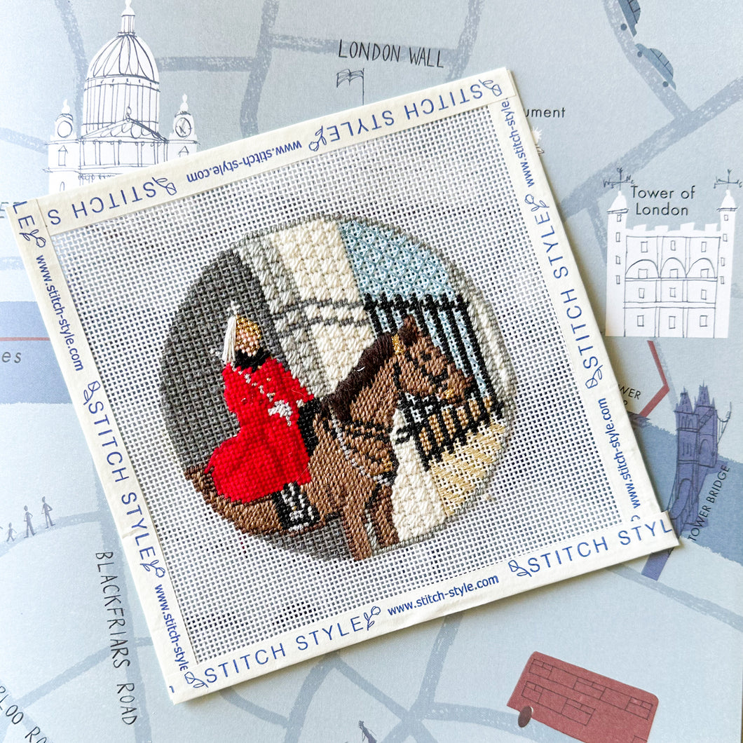 Horse Guard Needlepoint Canvas