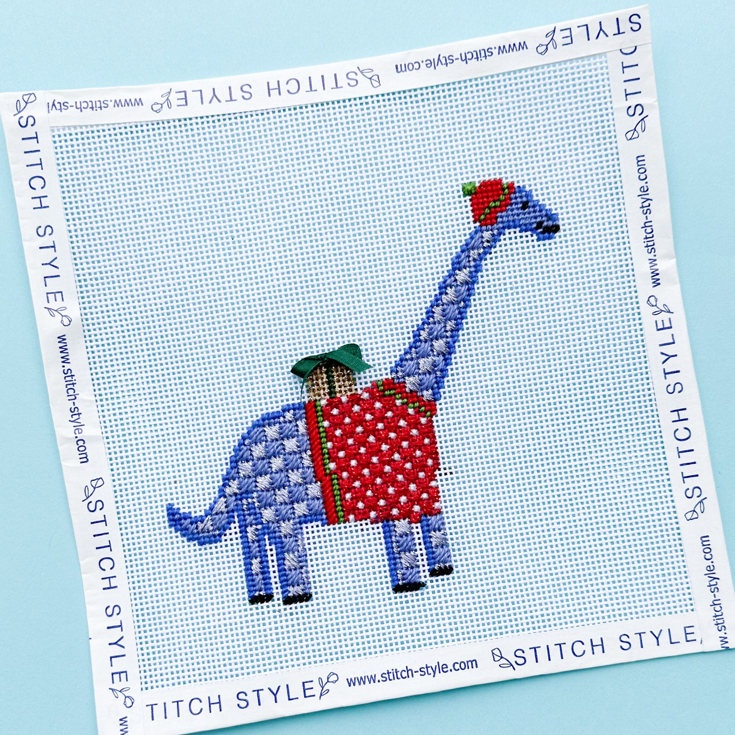 Christmas Dinosaur Needlepoint Canvases