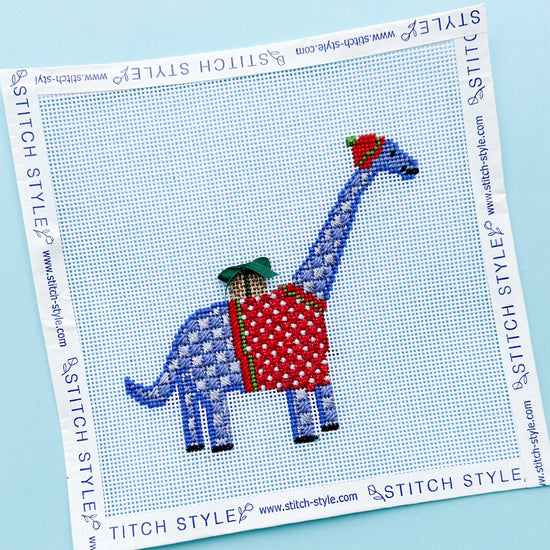Christmas Dinosaur Needlepoint Canvases