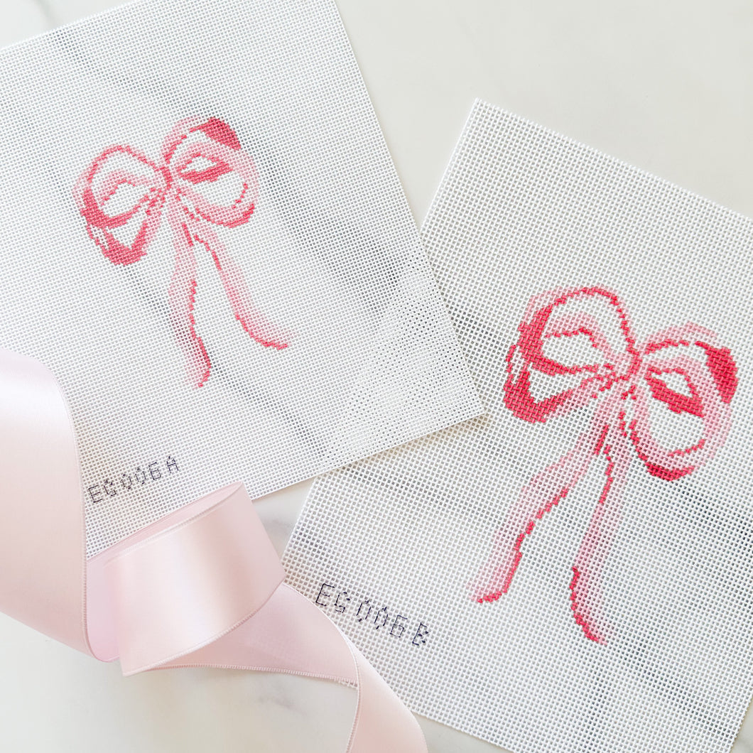 Eleven Gables: Pink Bow Needlepoint Canvases