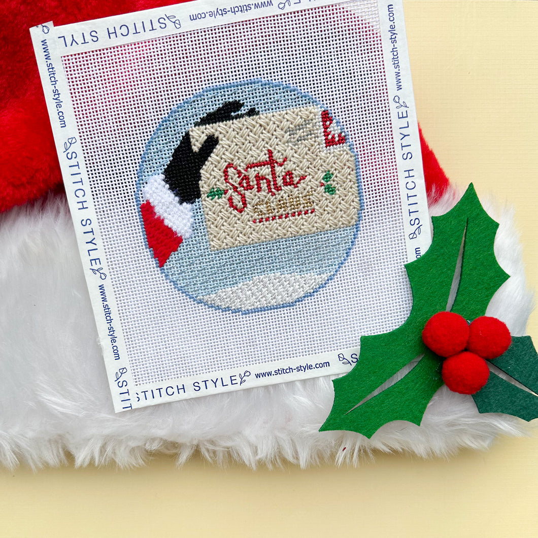 Santa and Letter Needlepoint Canvas