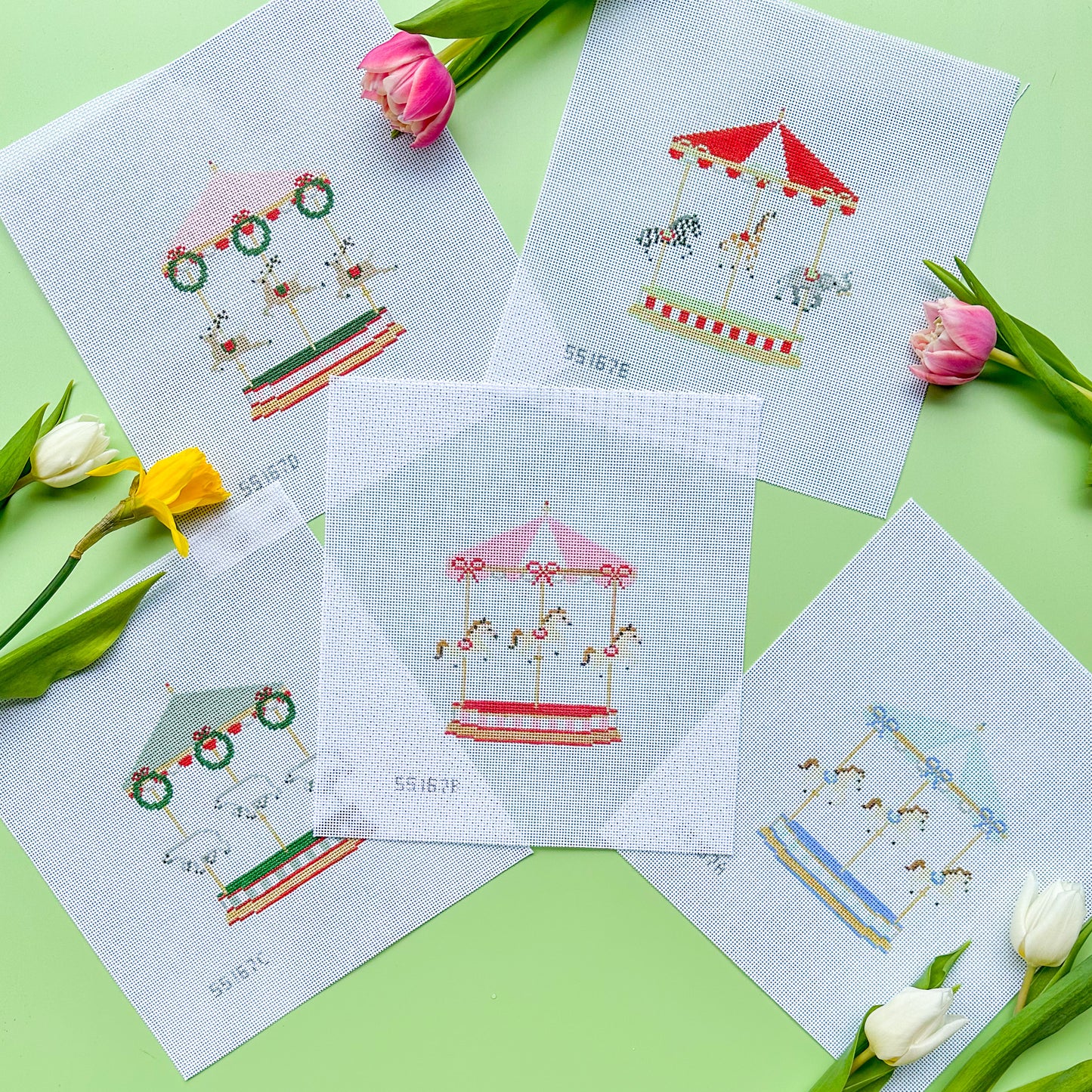 Carousel Series Needlepoint Canvases