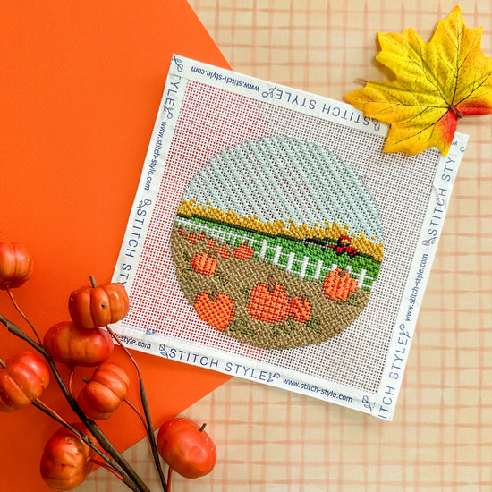 Pumpkin Patch Needlepoint Canvas