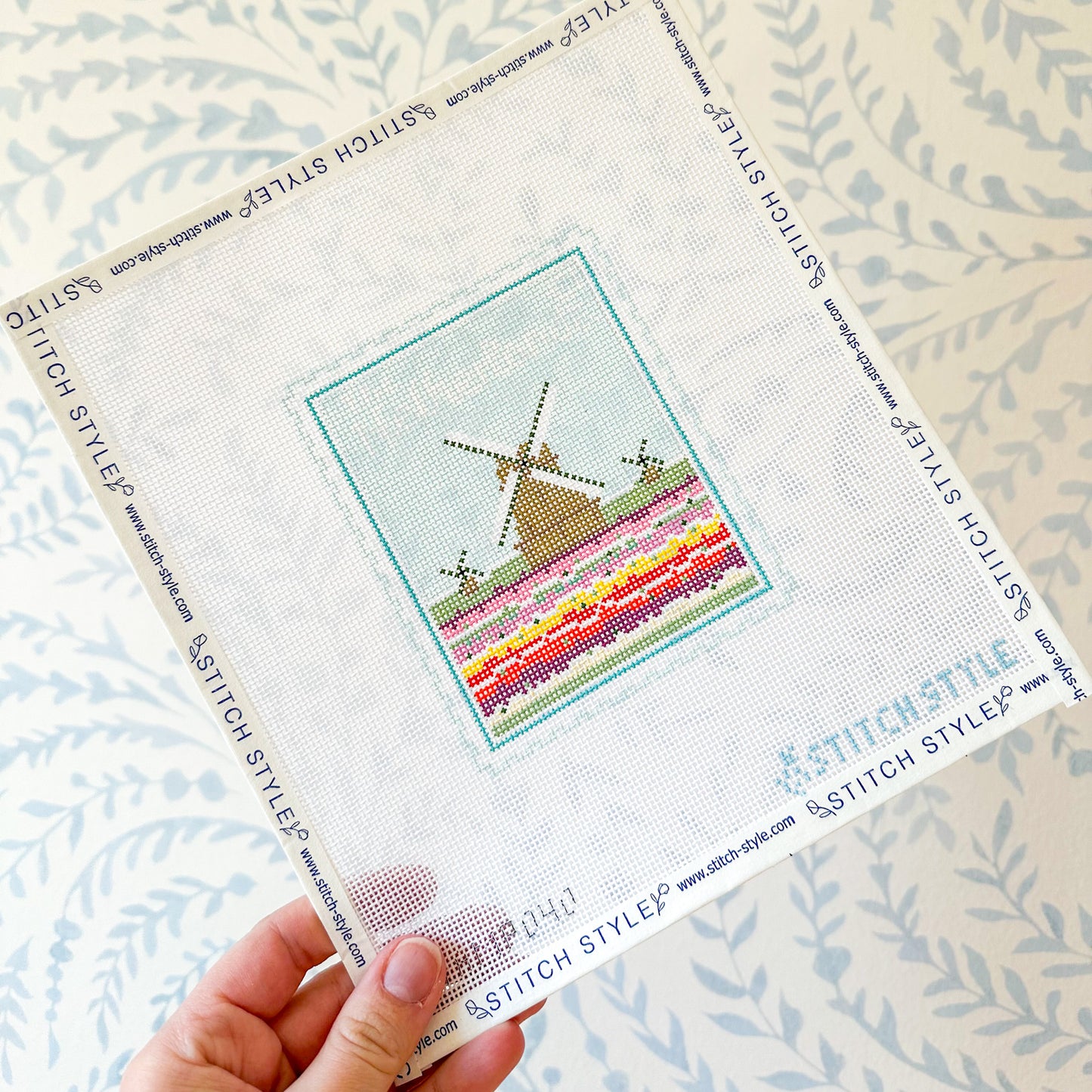 The Netherlands 18 Mesh Travel Stamp Needlepoint Canvas