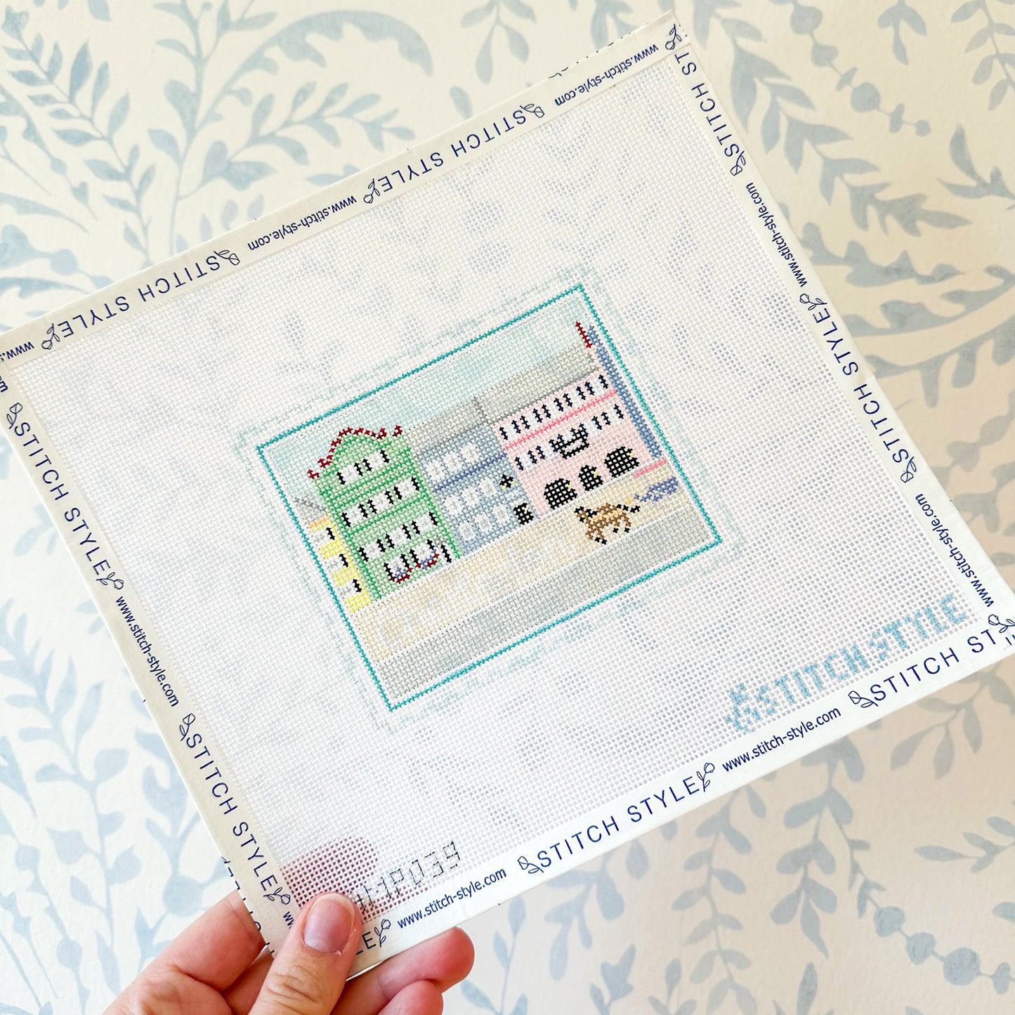 Charleston 18 Mesh Travel Stamp Needlepoint Canvas