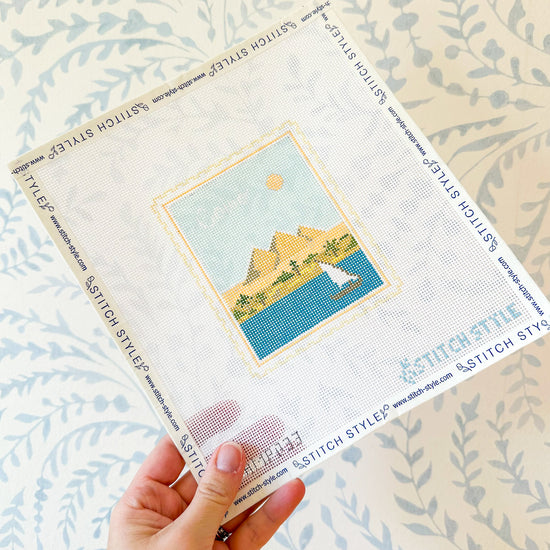 Cairo, Egypt 18 Mesh Travel Stamp Needlepoint Canvas