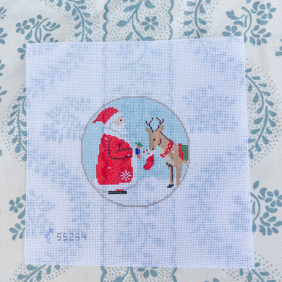 Reindeer Games Ornament Needlepoint Canvas