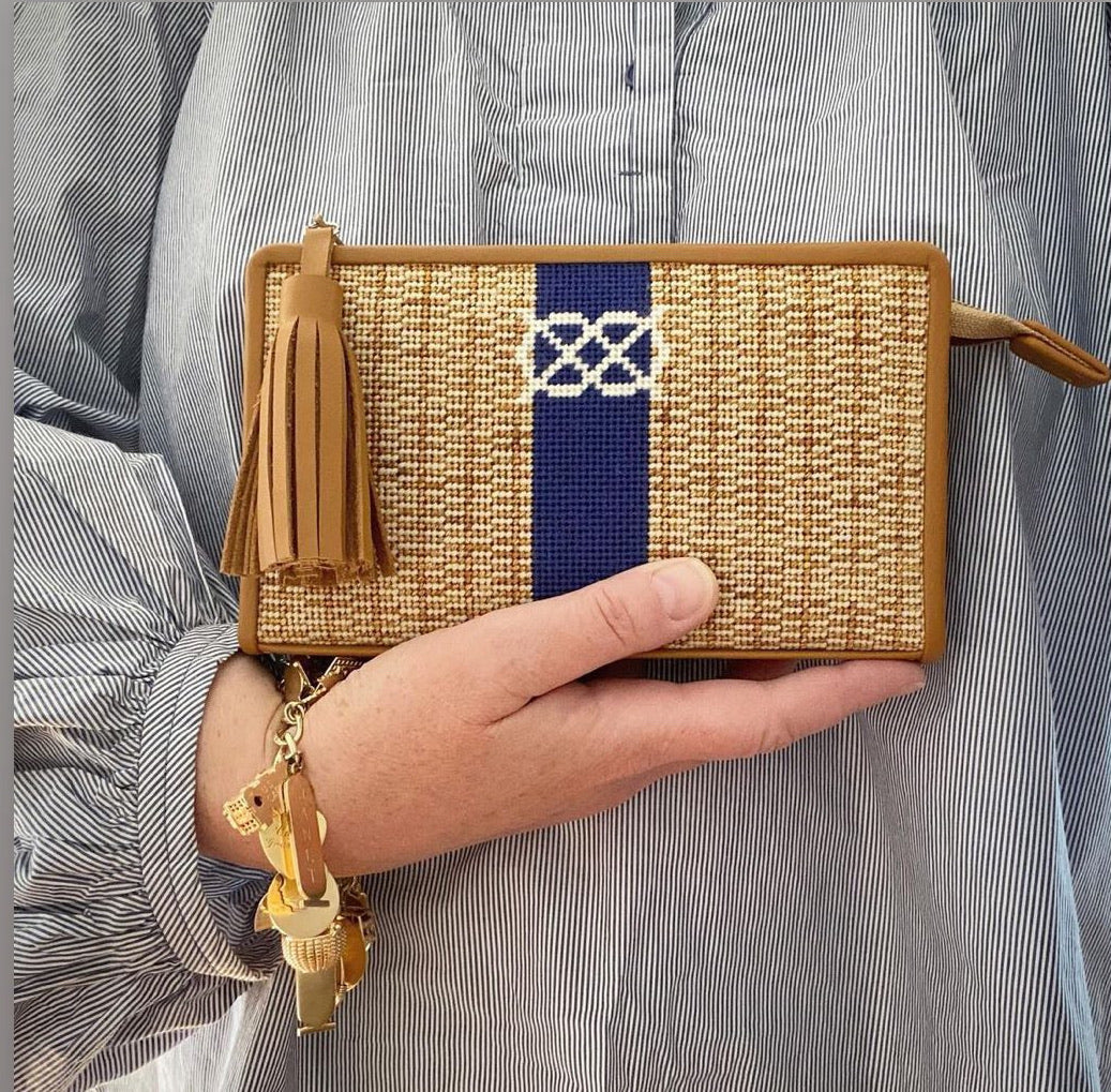 Nantucket Clutch with Knot 14 mesh Needlepoint Canvas