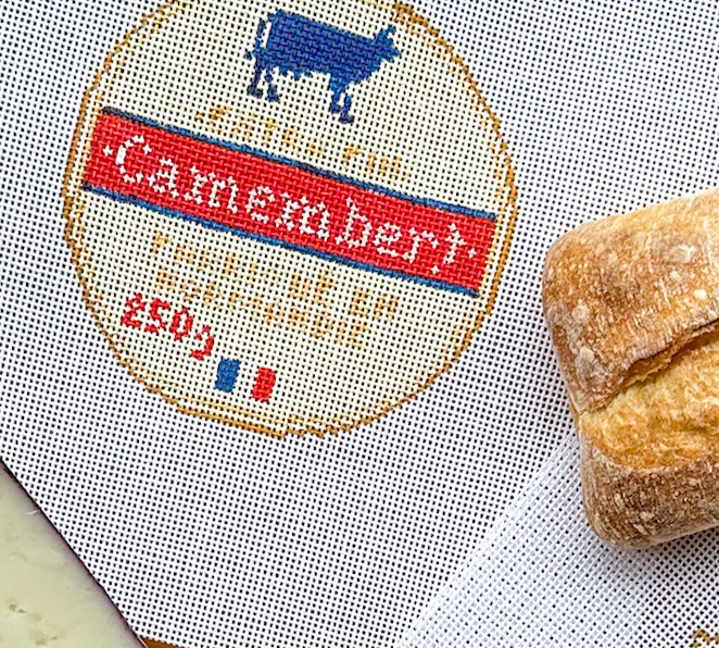 Camembert Cheese Needlepoint Canvas