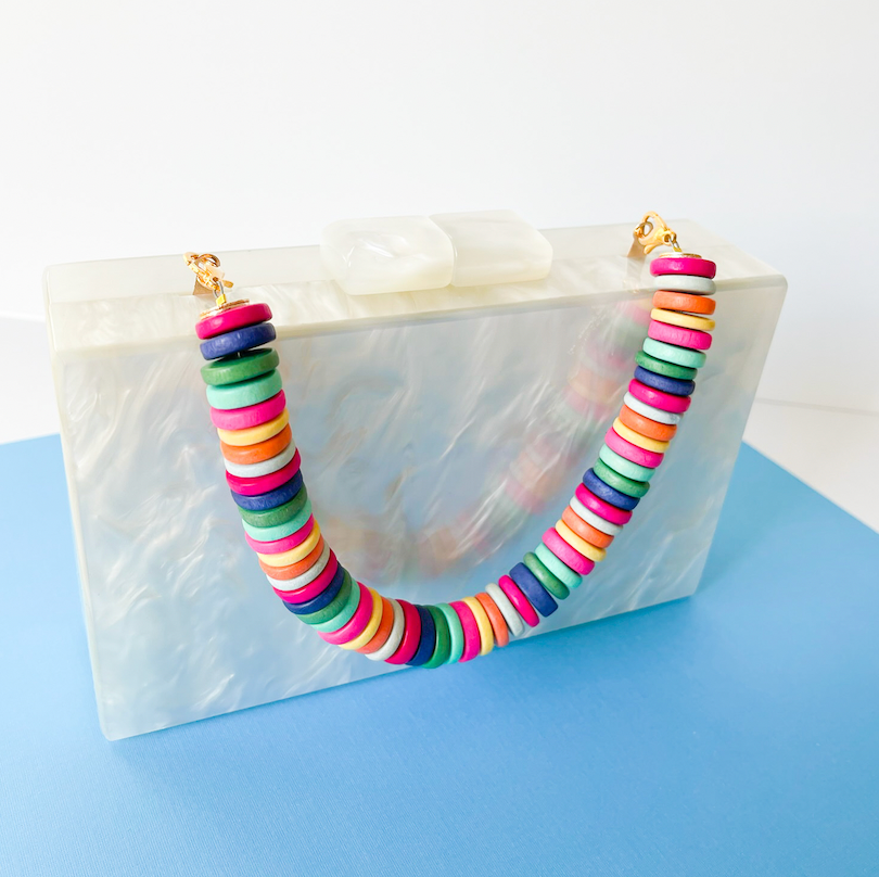 MOLLYBEADS Clutch Handle- Rainbow