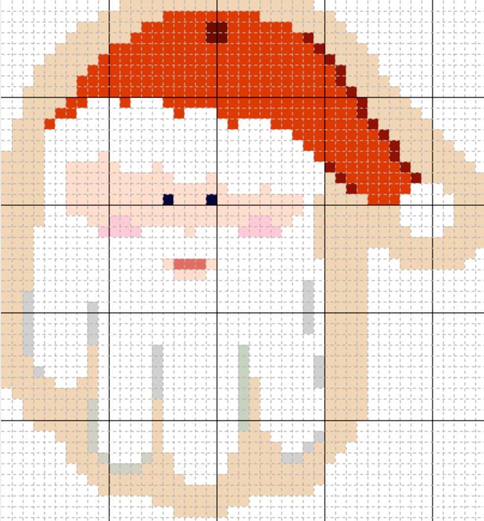 Santa Handprint Needlepoint Canvas