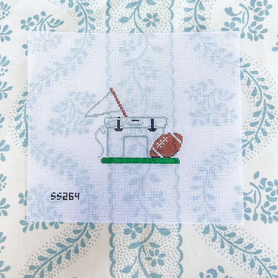 Tailgating Cooler with Football Needlepoint Canvas