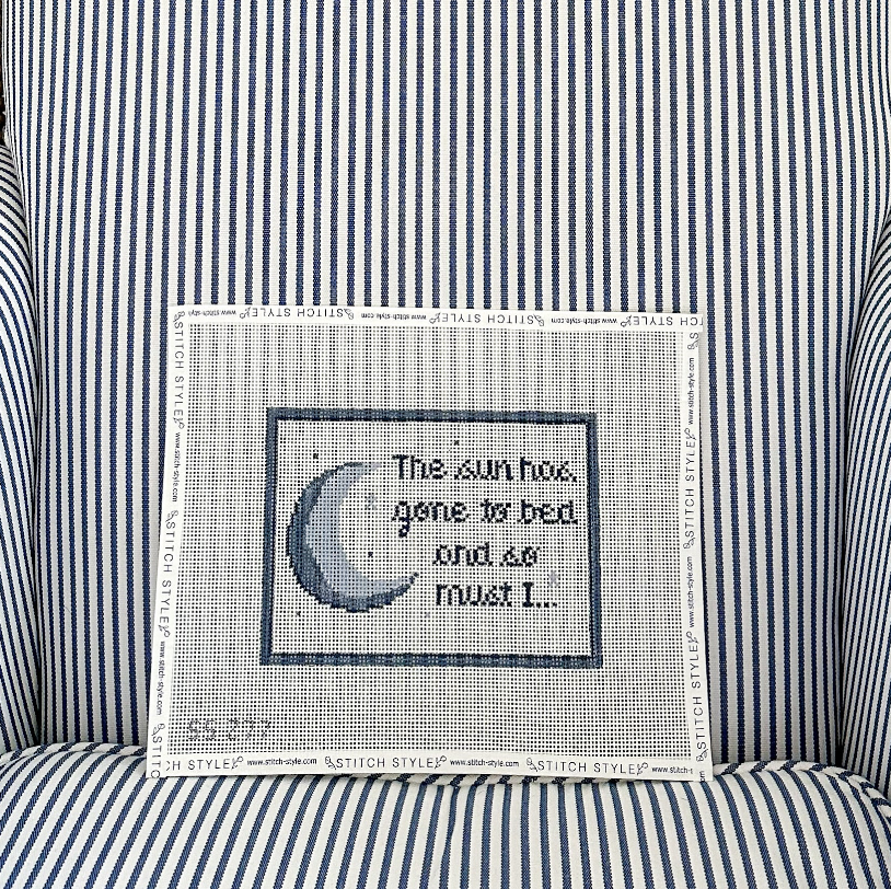 The Sun Has Gone To Bed Needlepoint Canvas