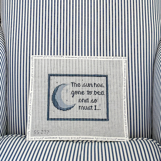 The Sun Has Gone To Bed Needlepoint Canvas