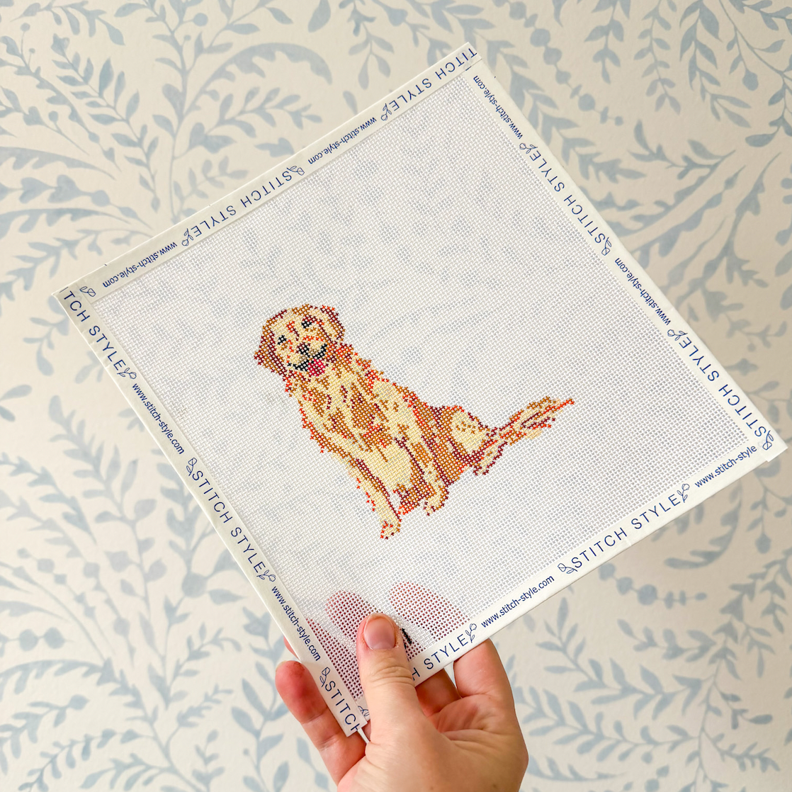 Golden Retriever 18 Mesh Needlepoint Canvas