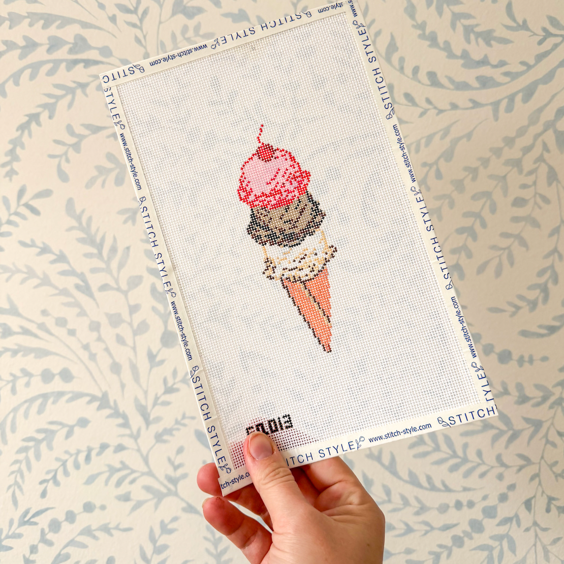 Ice Cream Cone 18 Mesh Needlepoint Canvas
