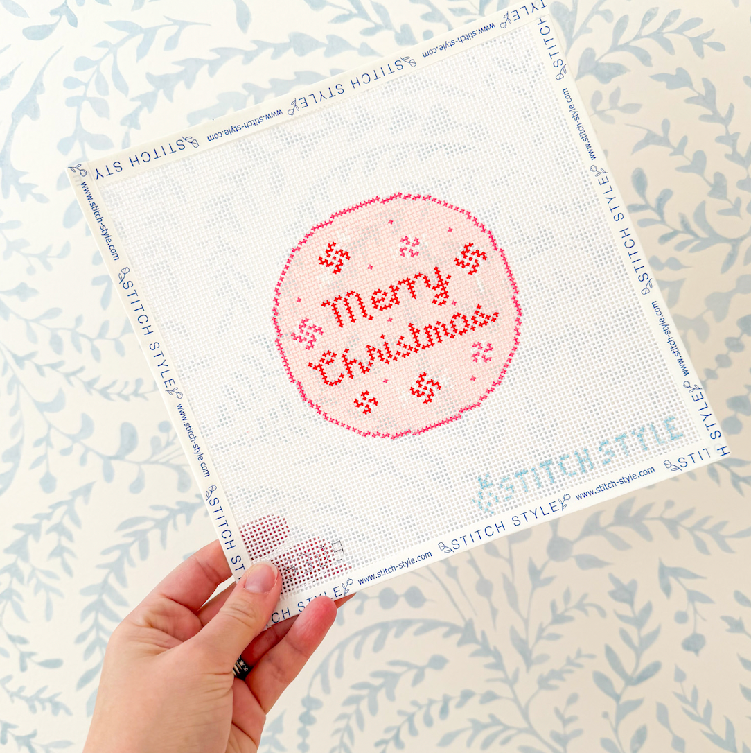 Merry Christmas 13 Mesh Needlepoint Canvas