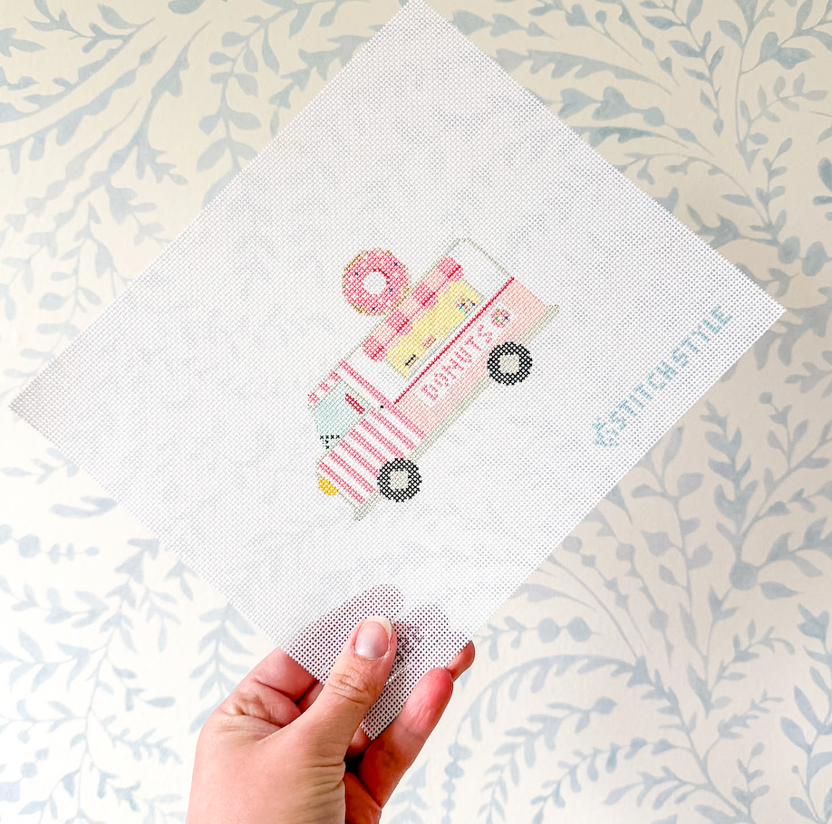 Donut Truck 18 Mesh Needlepoint Canvas