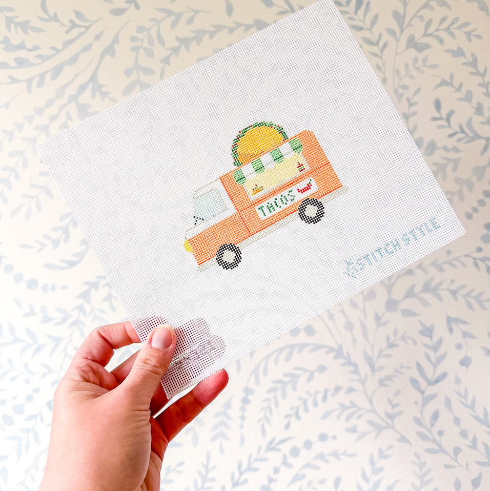 Taco Truck 18 Mesh Needlepoint Canvas