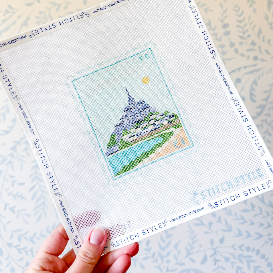 Normandy 18 Mesh Travel Stamp Needlepoint Canvas