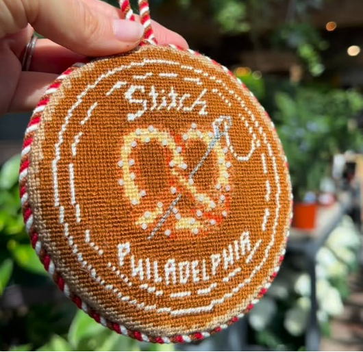 Stitch Philadelphia Round 18 mesh Needlepoint Canvas