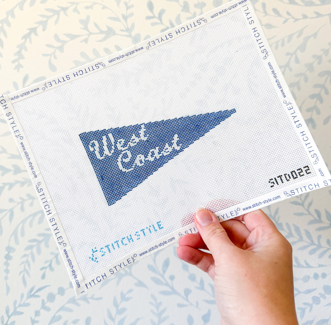West Coast Pennant 18 mesh Needlepoint Canvas