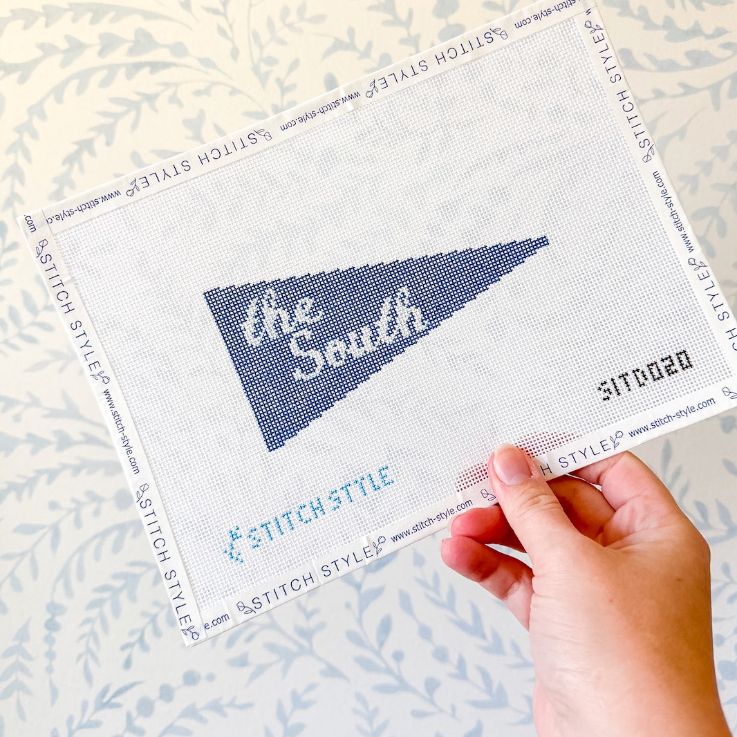 The South Pennant 18 mesh Needlepoint Canvas