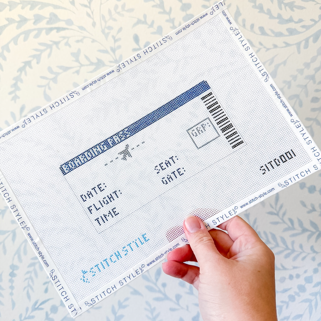 Boarding Pass 18 mesh Needlepoint Canvas