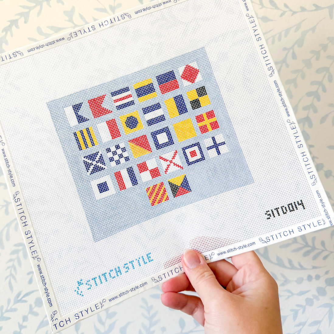 Nautical Flags 18 mesh Needlepoint Canvas