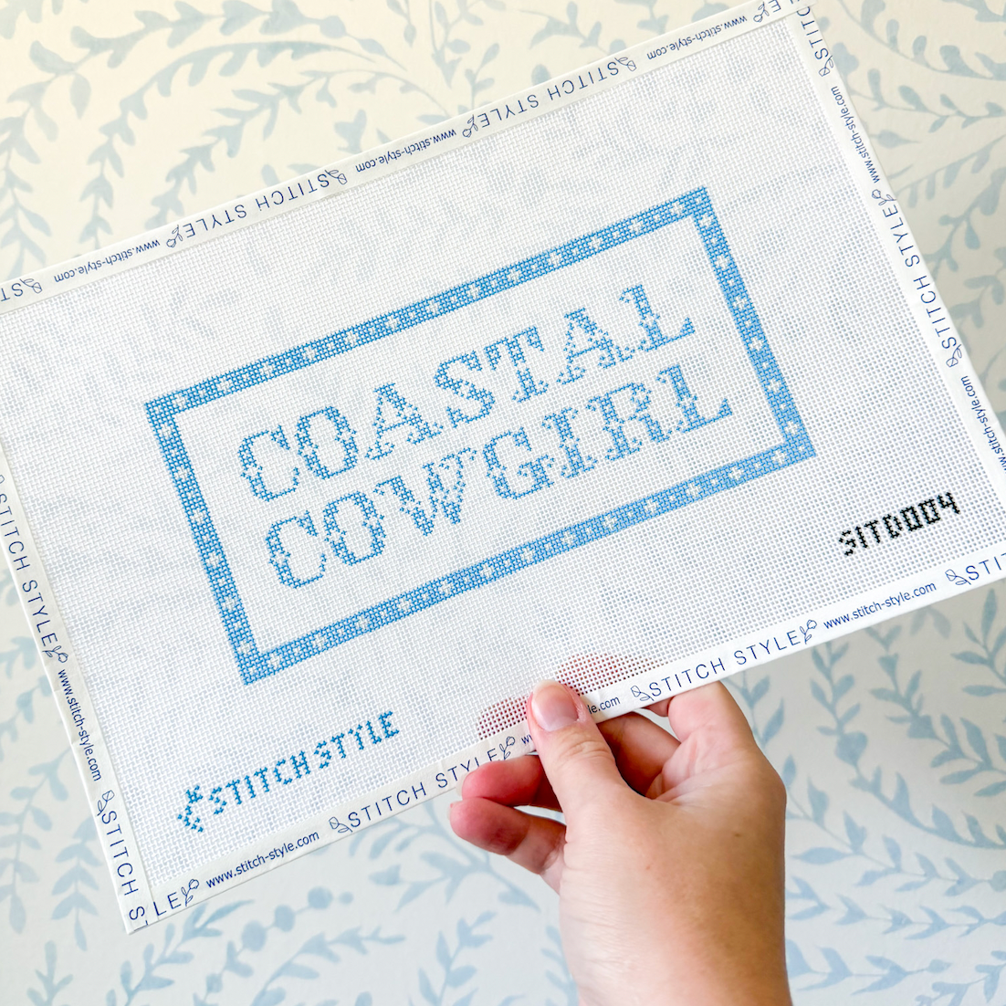 Coastal Cowgirl 18 mesh Needlepoint Canvas