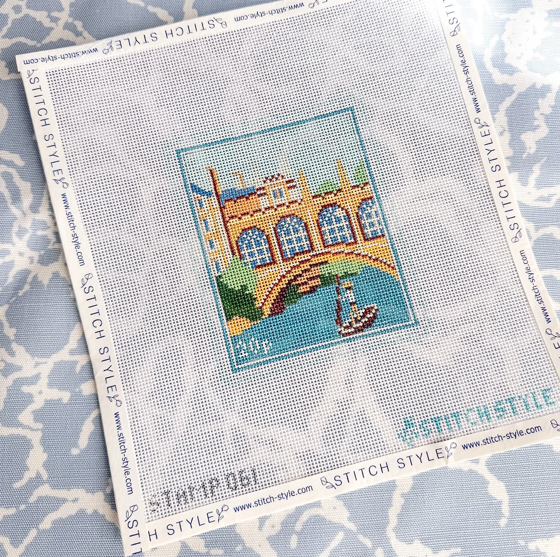 Cambridge 18 Mesh Travel Stamp Needlepoint Canvas
