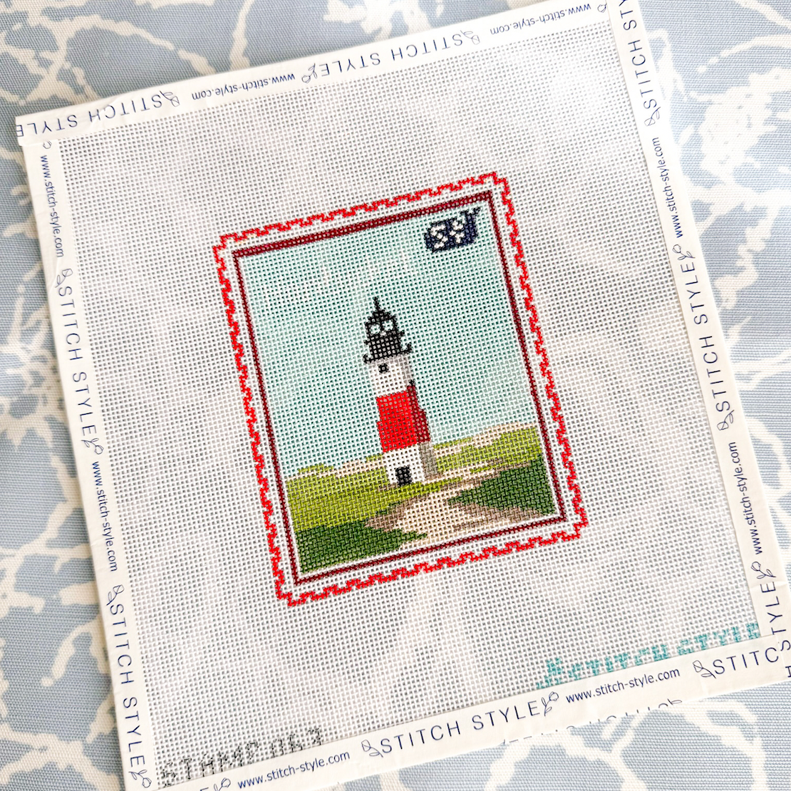 Nantucket 18 Mesh Travel Stamp Needlepoint Canvas