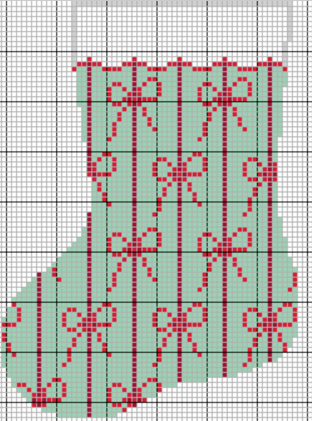 Bow 13 Mesh Mini Stocking