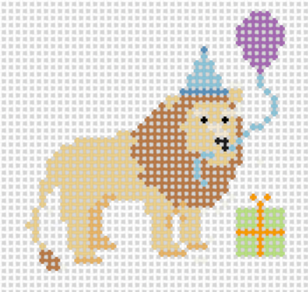 Party Animals 13 mesh Needlepoint Canvas