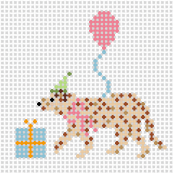 Party Animals 13 mesh Needlepoint Canvas