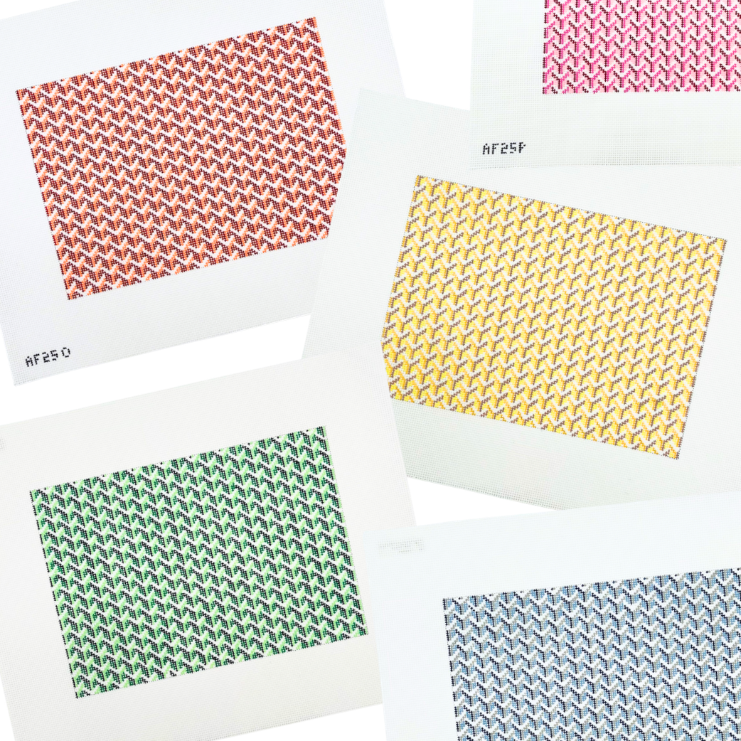 Allover Y Pattern Clutch 14 mesh Needlepoint Canvas