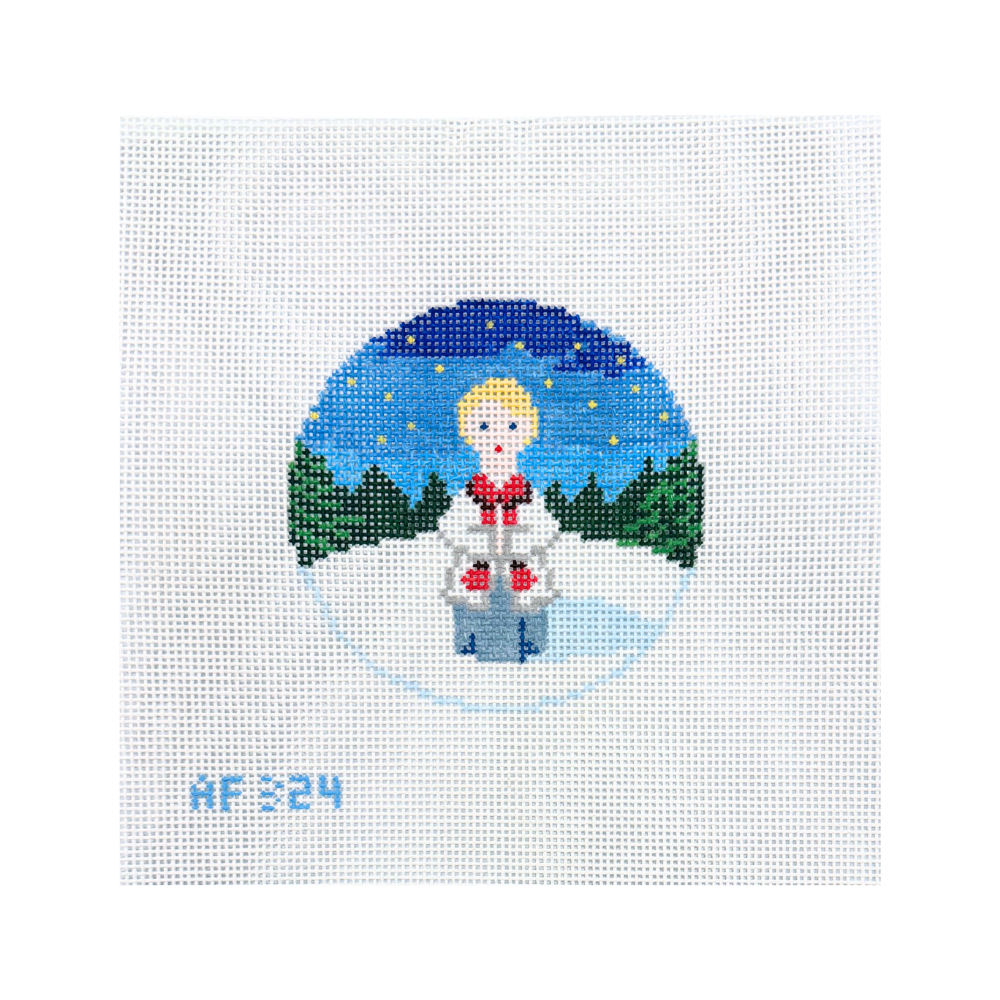 Boy Caroler 13 mesh Needlepoint Canvas