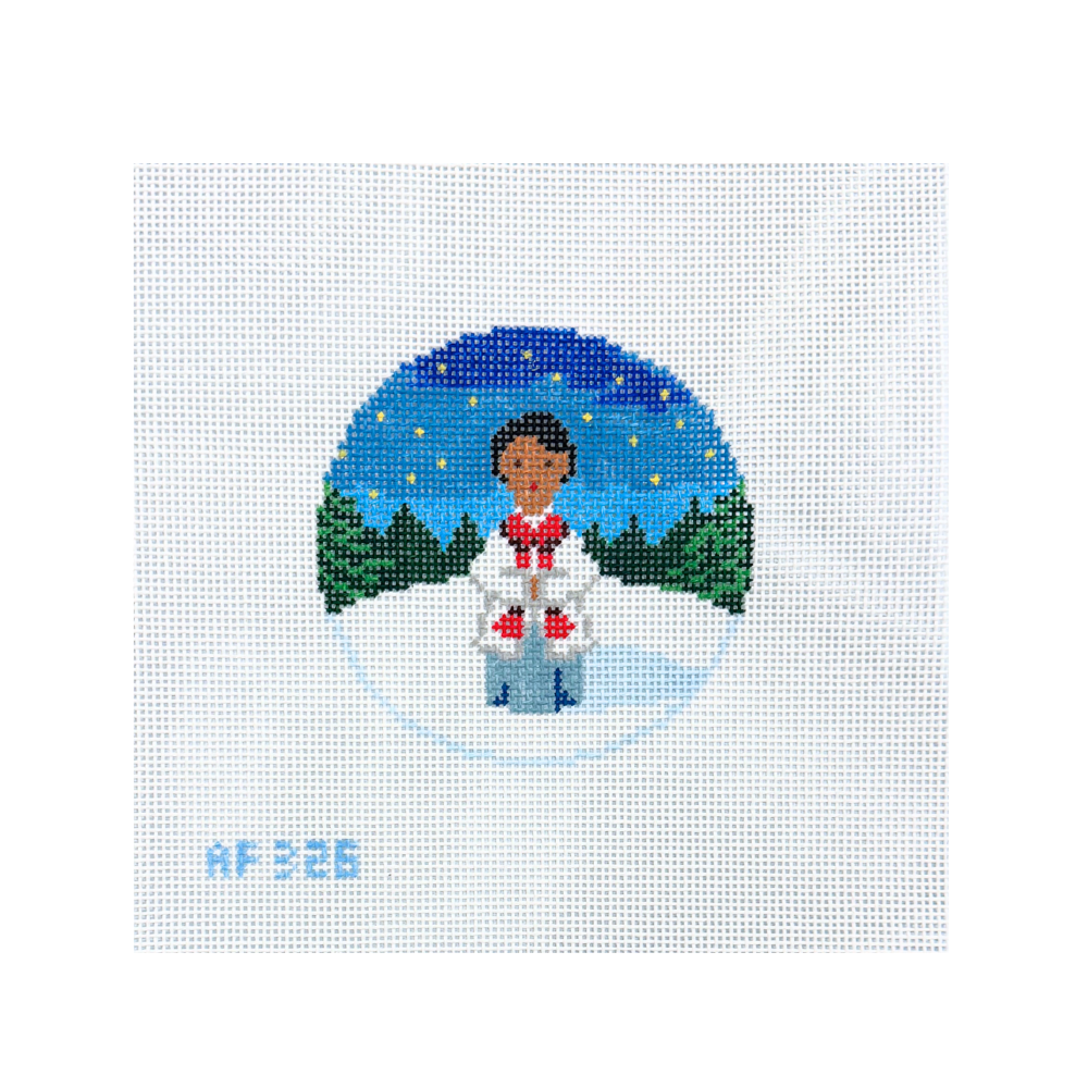 Boy Caroler 13 mesh Needlepoint Canvas