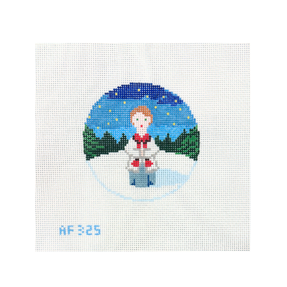 Boy Caroler 13 mesh Needlepoint Canvas