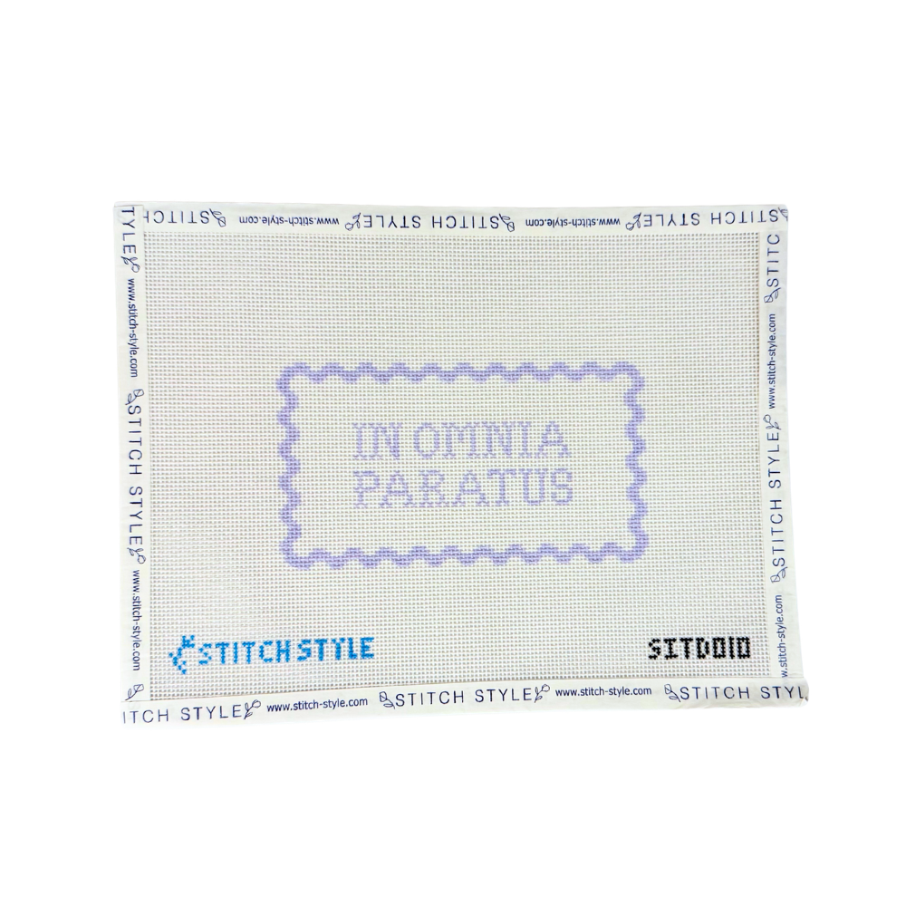 In Omnia Paratus 18 mesh Needlepoint Canvas
