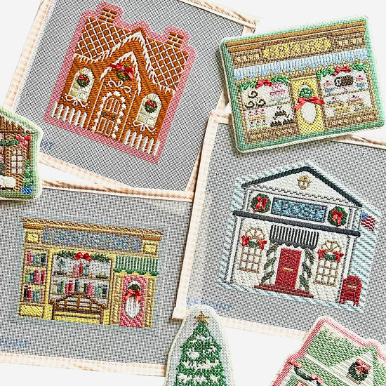 Set of Three Stitch Guides for Le Point Studio Canvases – 2025 Christmas Village Series
