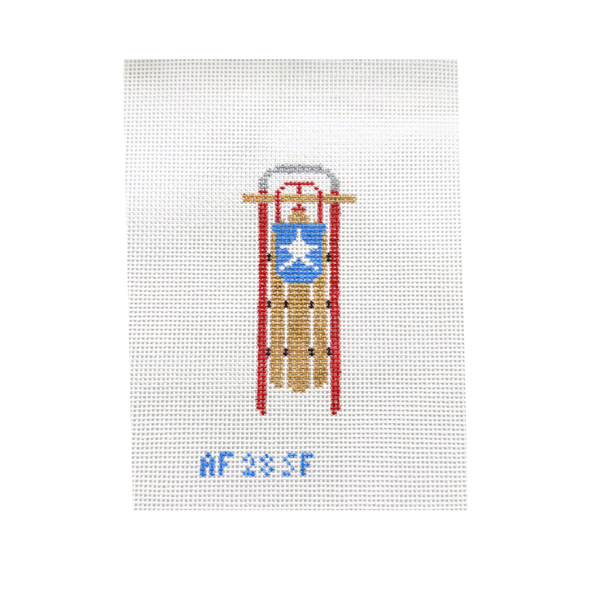 Starfish Sled Needlepoint Ornament