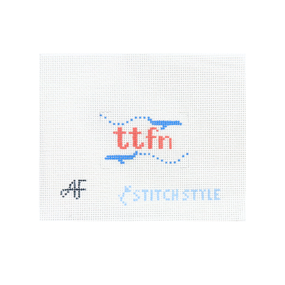 TTFN Luggage Tag 13 mesh Needlepoint Canvas