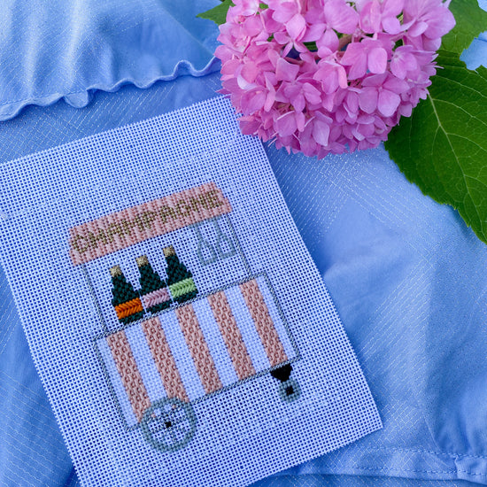 Stitch Guide for Silver Stitch Needlepoint's Champagne Cart