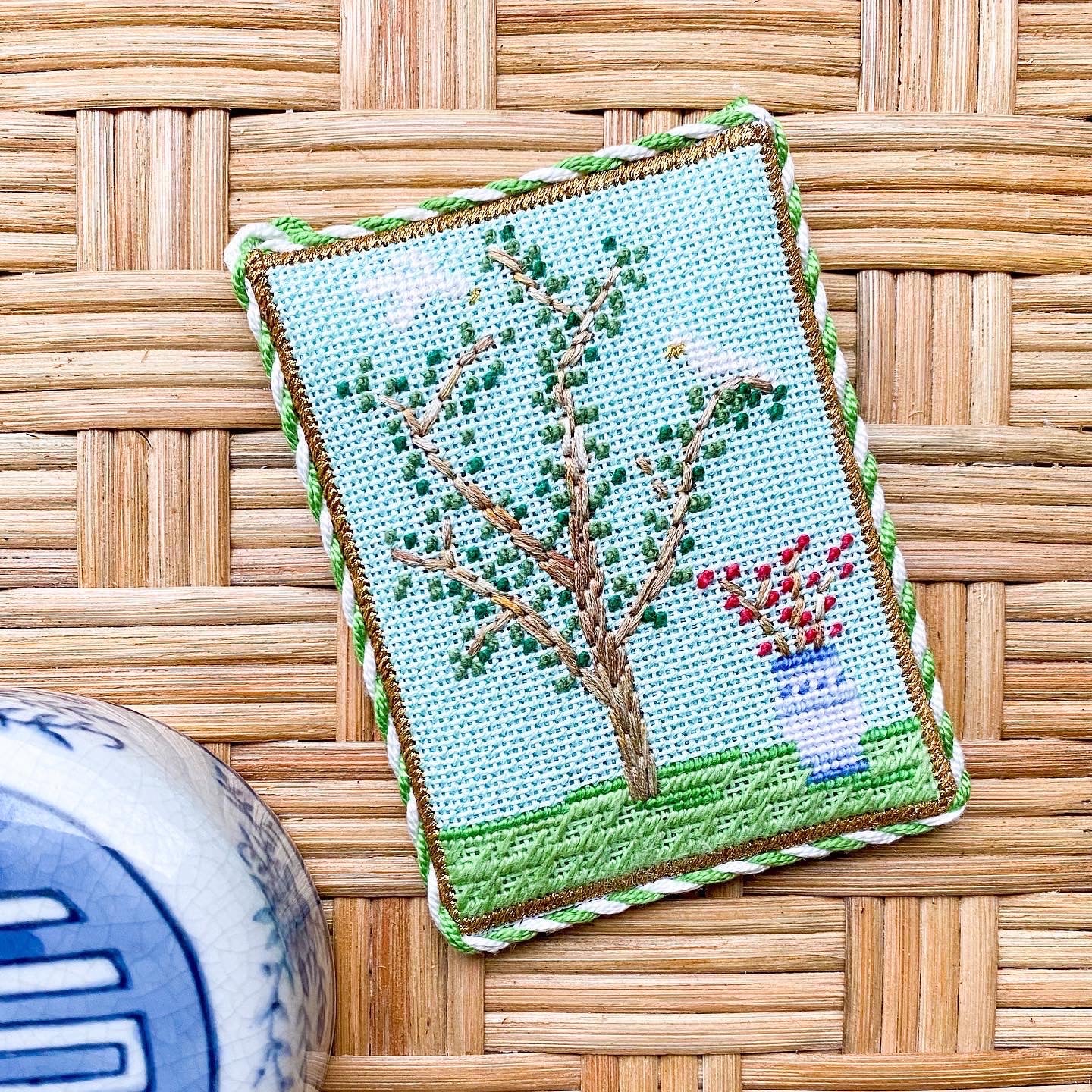 Chinoiserie Silk Screen Needlepoint Canvases