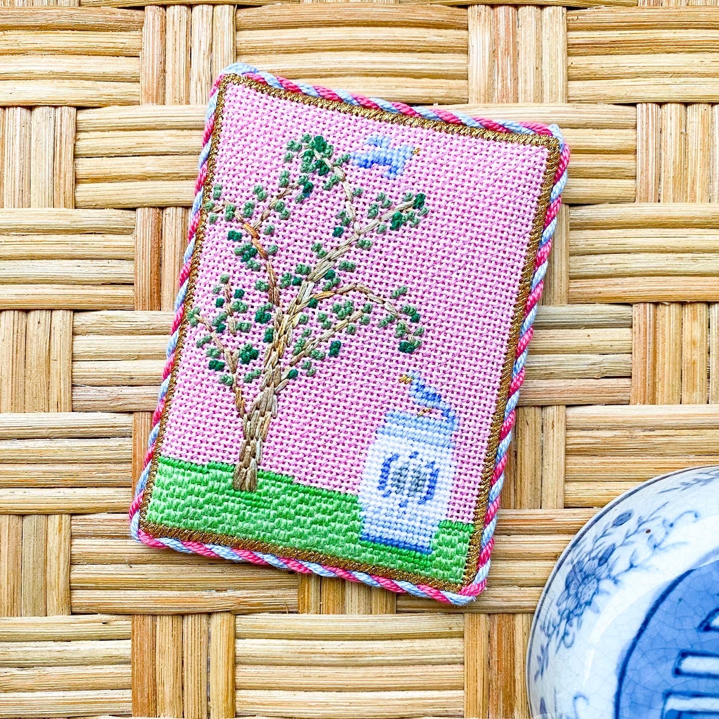 Chinoiserie Silk Screen Needlepoint Canvases