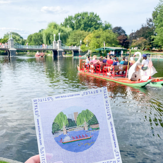 Boston Public Gardens Needlepoint Canvas